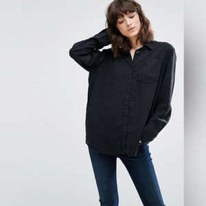 Weekday slim denim shirt fluid black MTWTFS 38